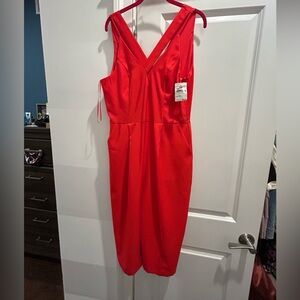 Adelyn Rae jumpsuit, size Large, coral/red in color. New with tags, never worn.